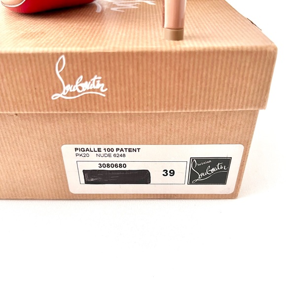 CHRISTIAN LOUBOUTIN || Pigalle 100 Patent Nude Pointed Pumps High Heel US 9 - Picture 14 of 14